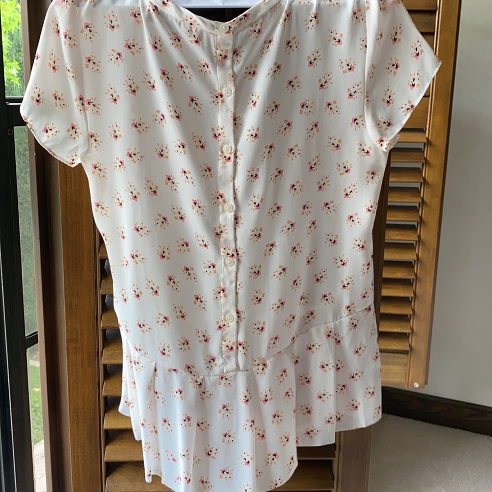 Ann Taylor Loft Floral Peplum style blouse